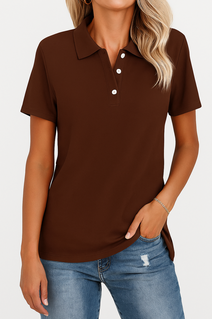 KATH - TAILORED POLO TOP