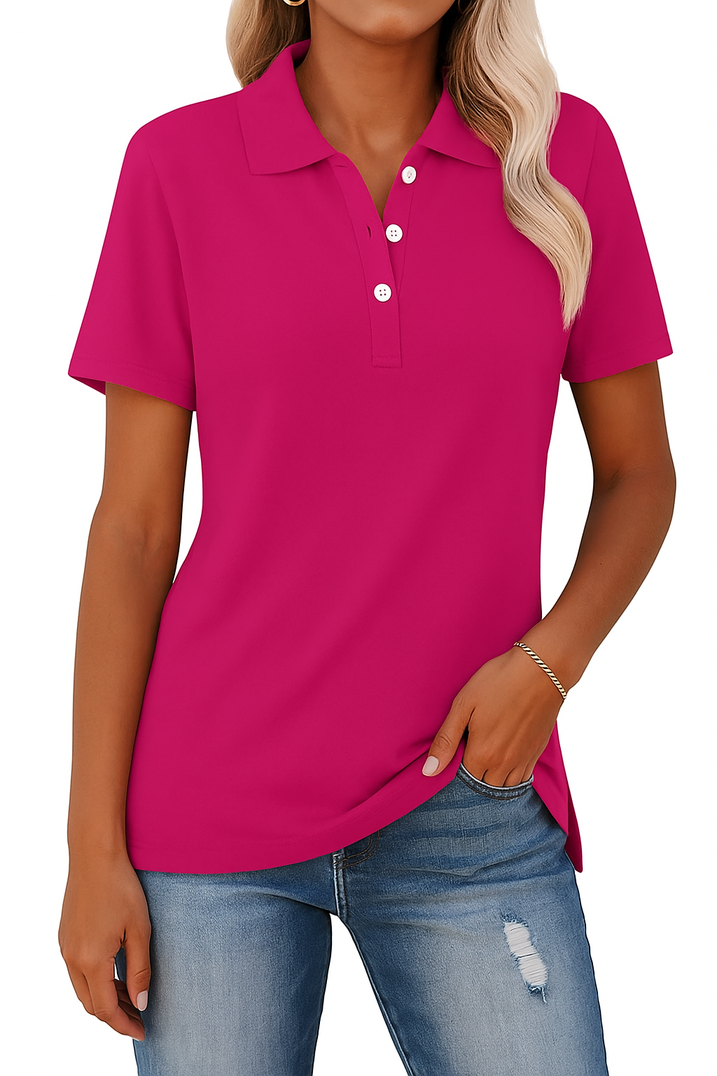 KATH - TAILORED POLO TOP