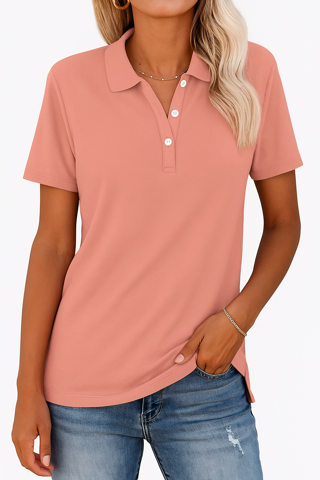 KATH - TAILORED POLO TOP