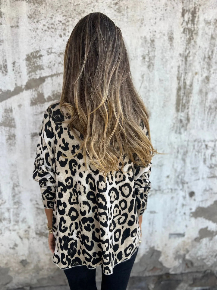 SERA - CASUAL LEOPARD PRINT BLOUSE