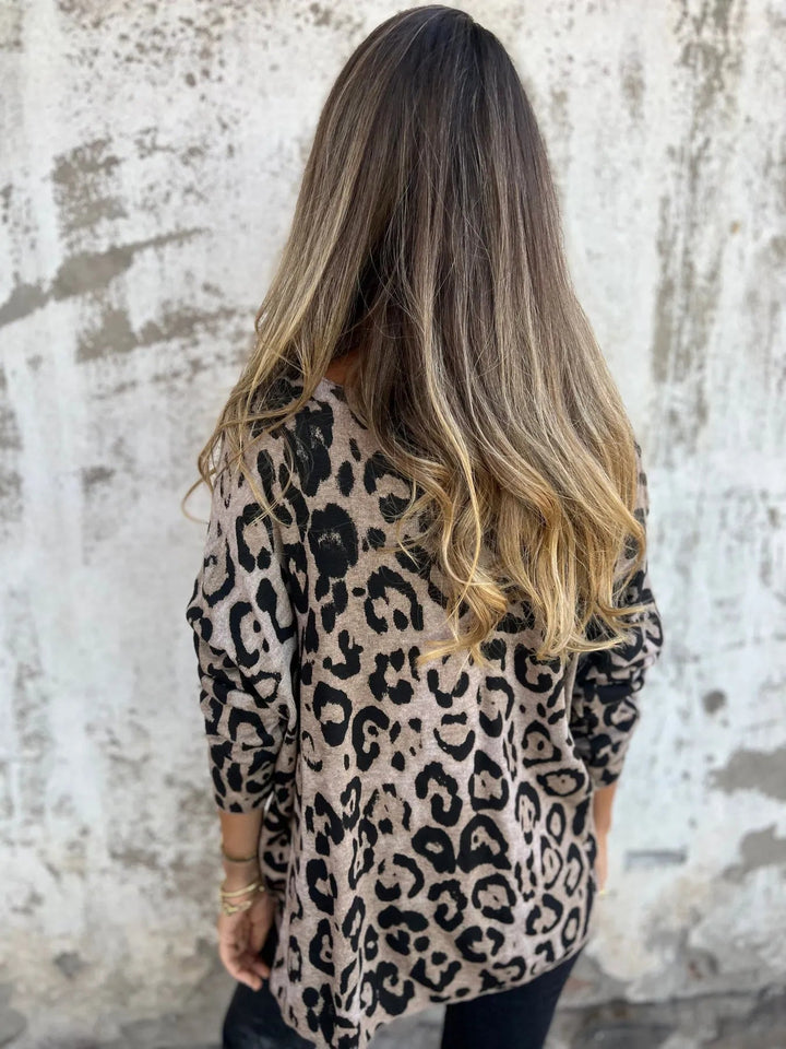 SERA - CASUAL LEOPARD PRINT BLOUSE
