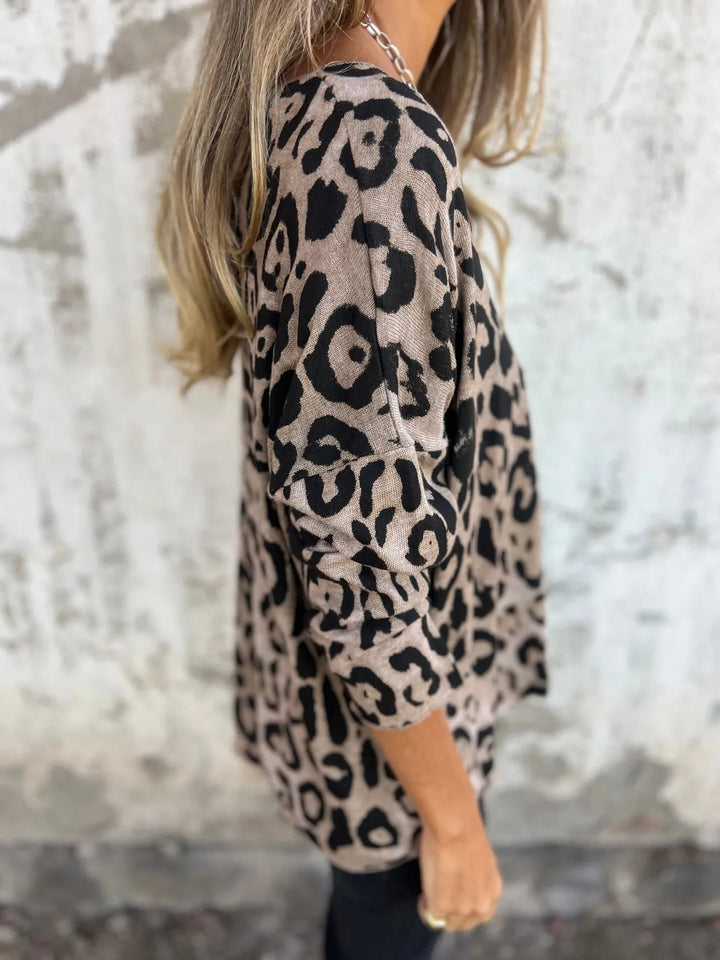 SERA - CASUAL LEOPARD PRINT BLOUSE