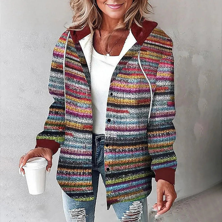PAIGE™ | Chic Plaid Long-Sleeve Button Down Hooded Jacket