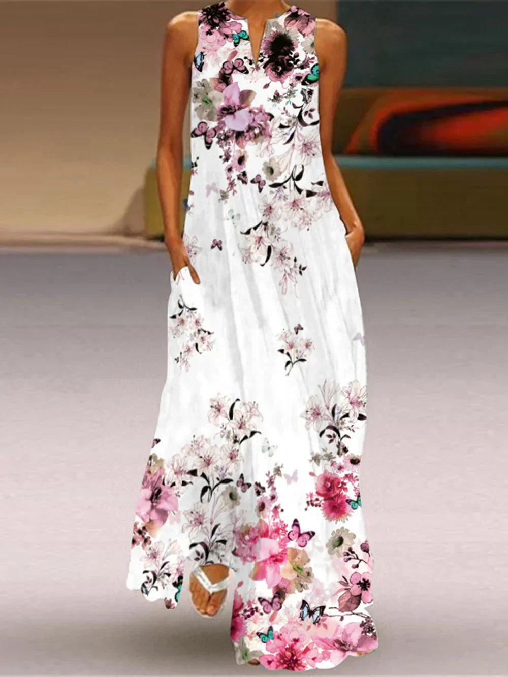 TEZZA - WILDFLOWER FLUTTER DRESS