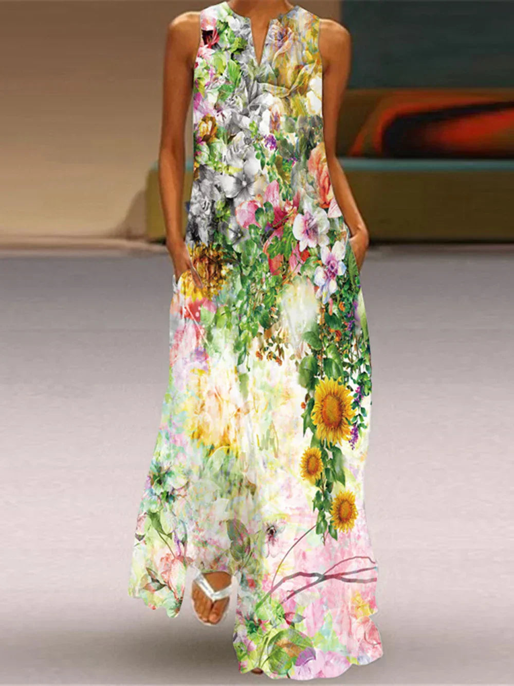 TEZZA - WILDFLOWER FLUTTER DRESS