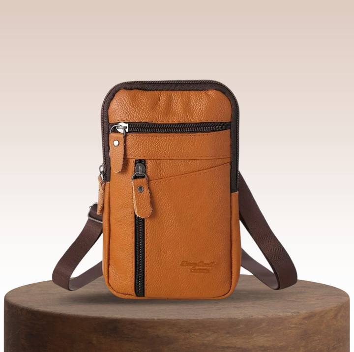 Thorne | Vintage Leather Shoulder Bag for Men with Classic Utility Design