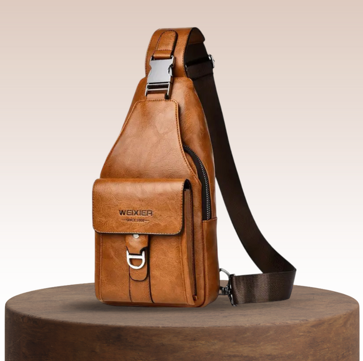 Silas | Vintage Leather Crossbody Bag for Men