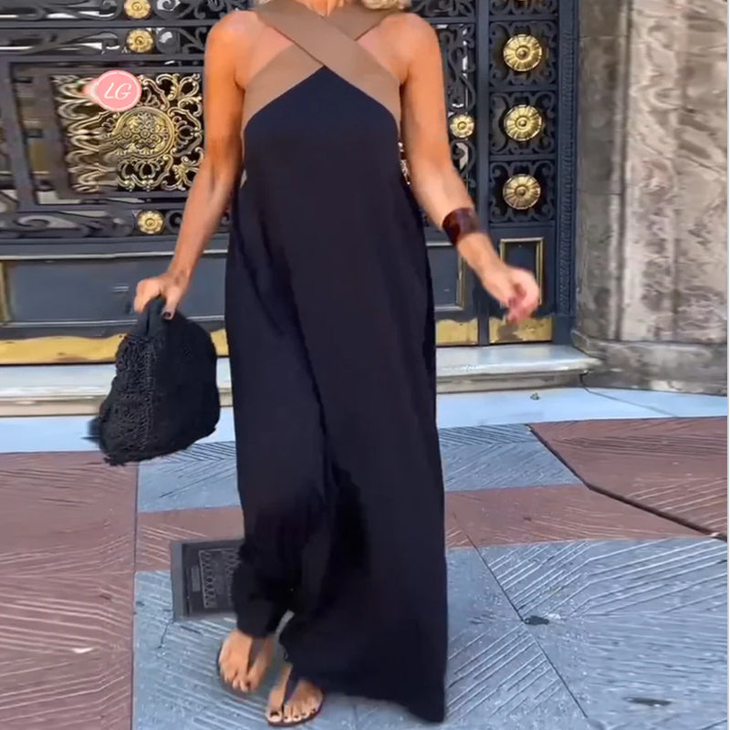 JILLIAN - CROSSOVER LONG DRESS