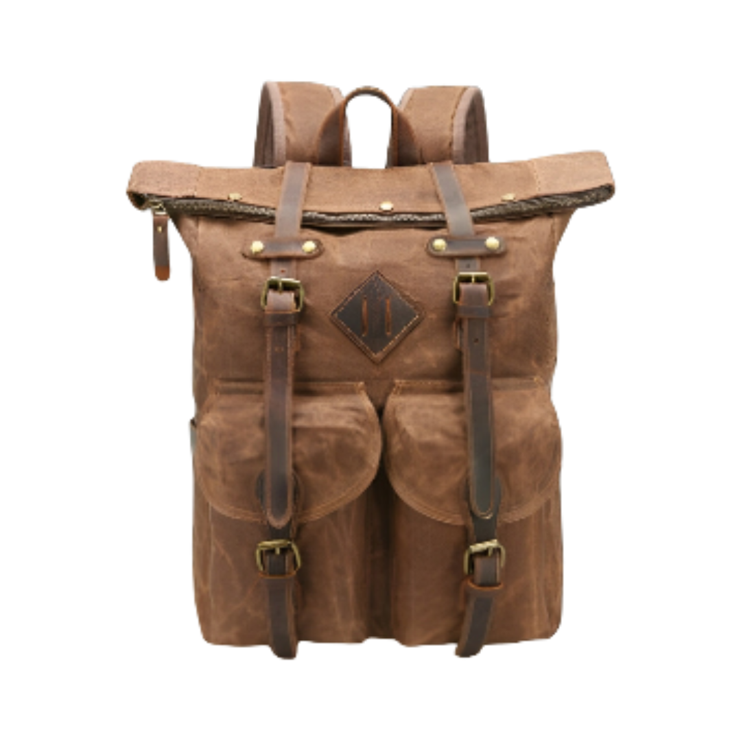 Edriel | Laptop Leather Roll-Top | Backpack