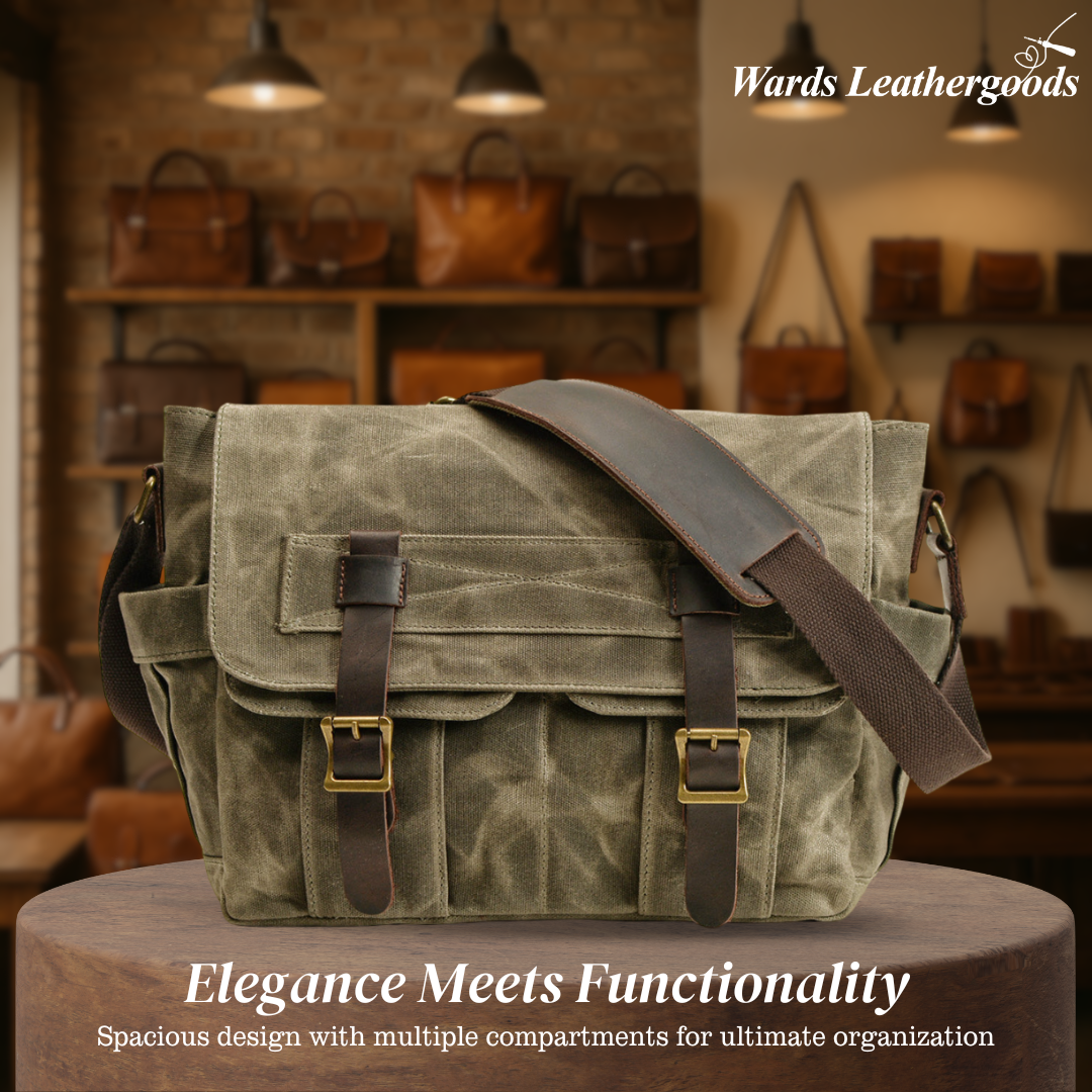 Lester | Retro Textured Canvas Leather | Shoulder Bag