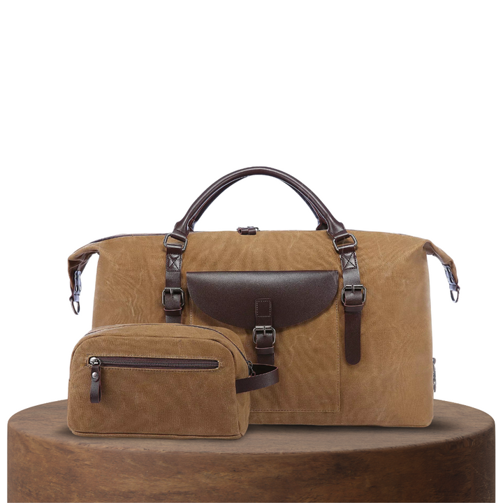 Leo | Stylish Leather Travel Set | Duffel Bag