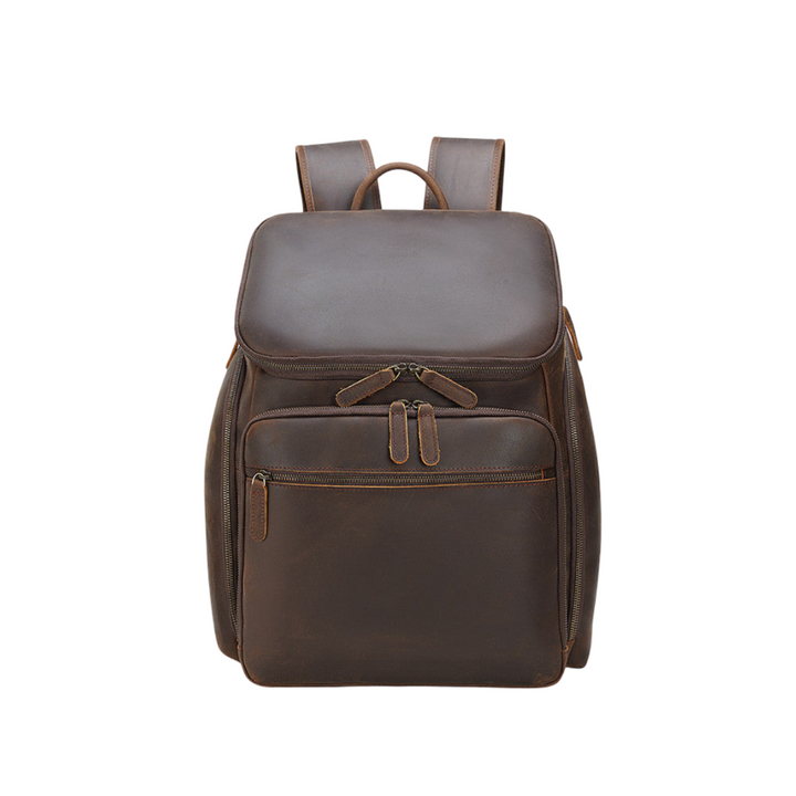 Laurent | Classic Leather with Front Pocket | Backpack