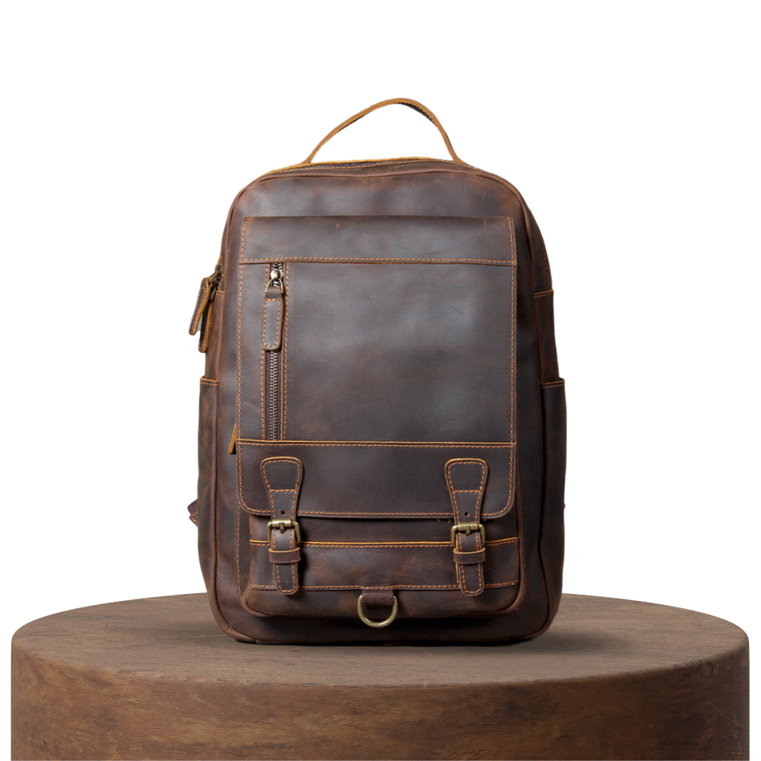 Mike | Vintage Buckle Leather | Backpack