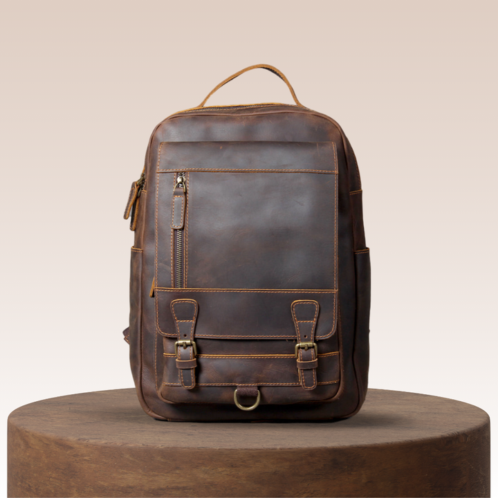 Mike | Vintage Buckle Leather | Backpack