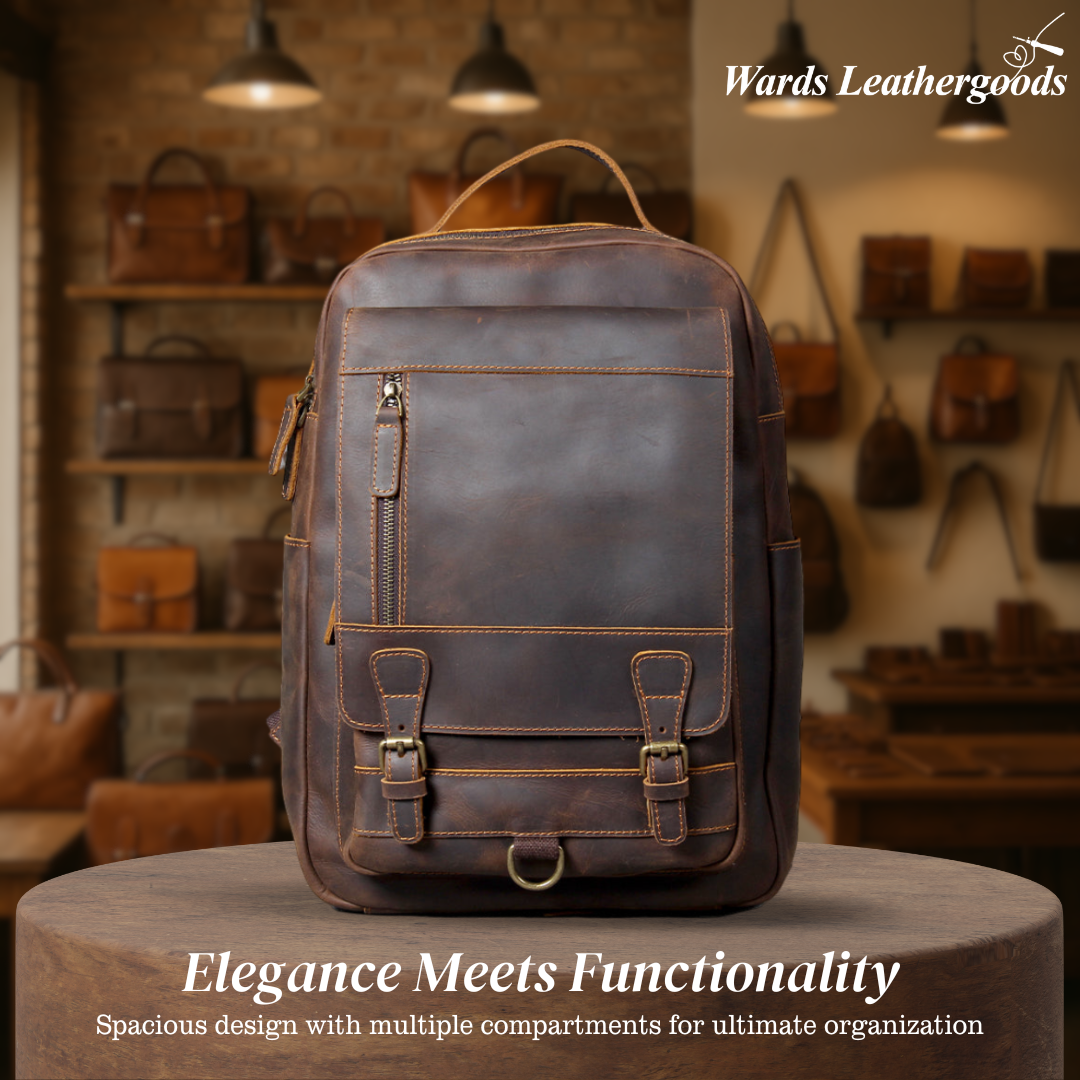Mike | Vintage Buckle Leather | Backpack