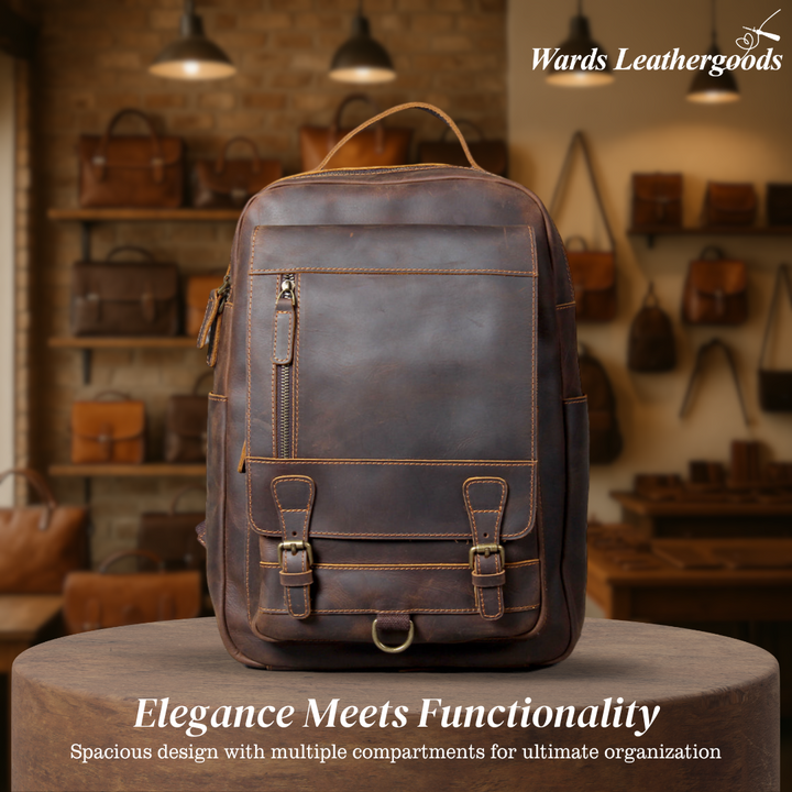 Mike | Vintage Buckle Leather | Backpack