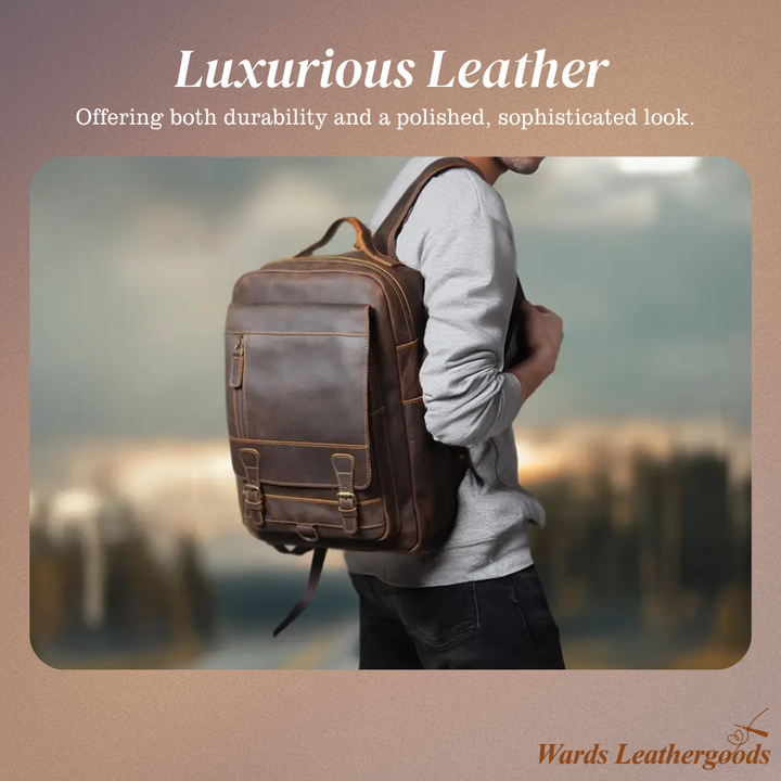 Mike | Vintage Buckle Leather | Backpack