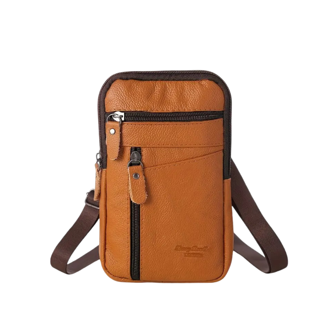 Thorne | Vintage Leather Shoulder Bag for Men with Classic Utility Design