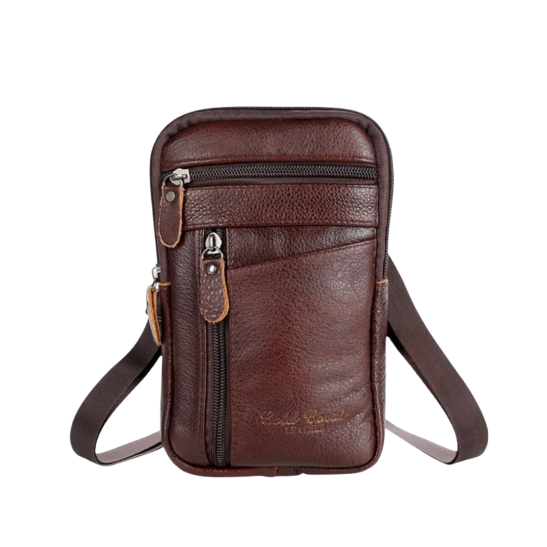 Thorne | Vintage Leather Shoulder Bag for Men with Classic Utility Design