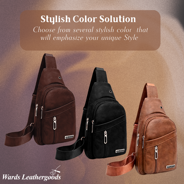 Lennox | Leather Sport Crossbody Chest Bag for Men