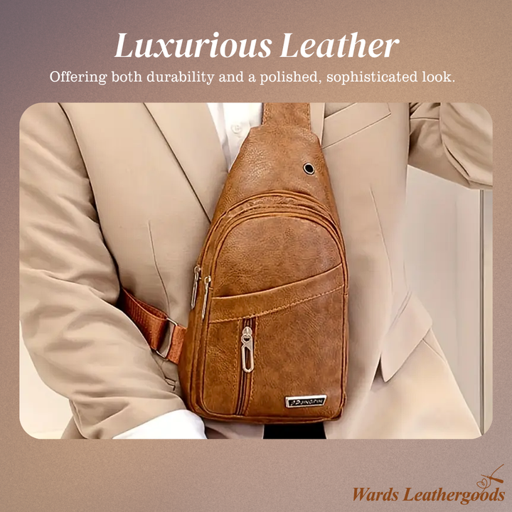 Lennox | Leather Sport Crossbody Chest Bag for Men