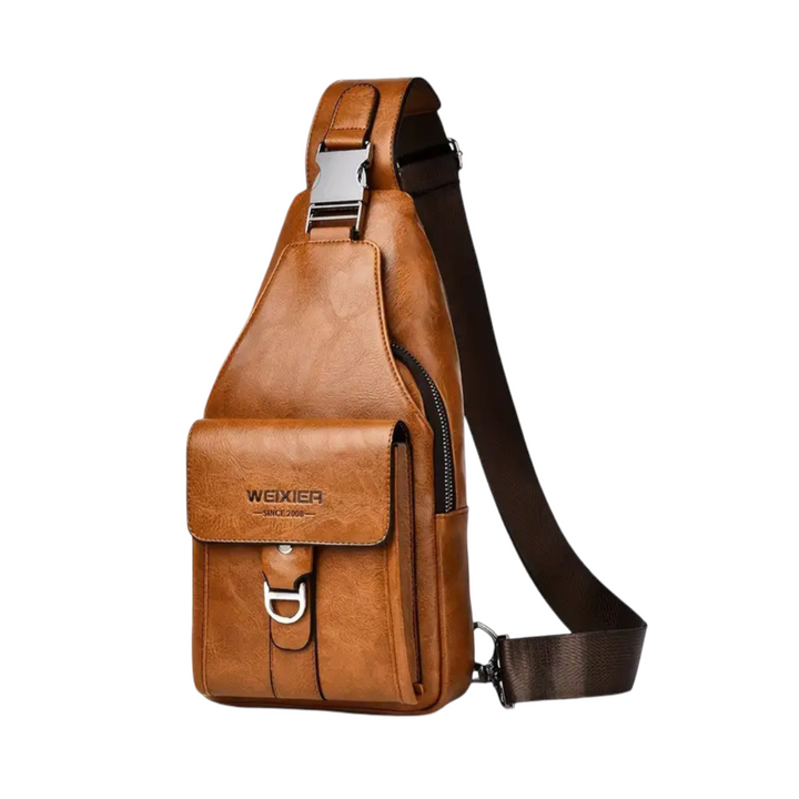 Silas | Vintage Leather Crossbody Bag for Men