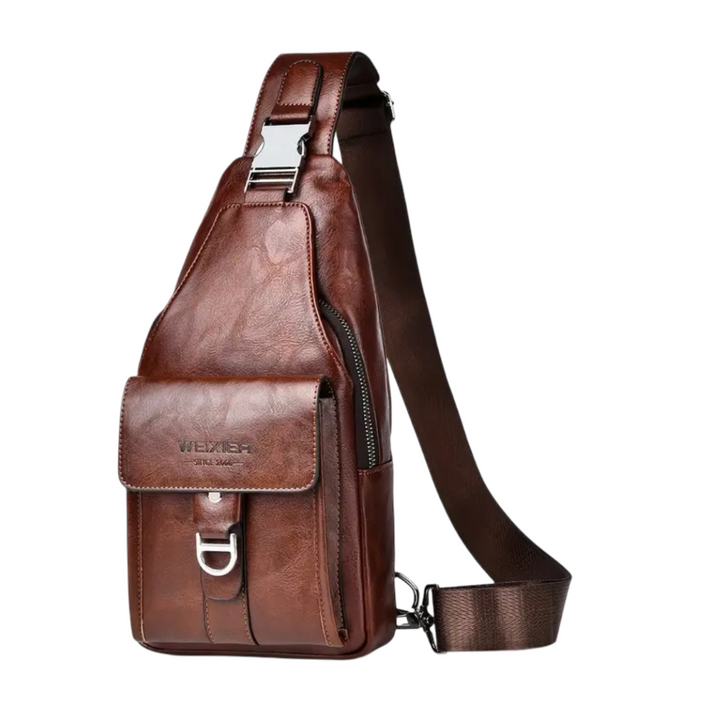 Silas | Vintage Leather Crossbody Bag for Men