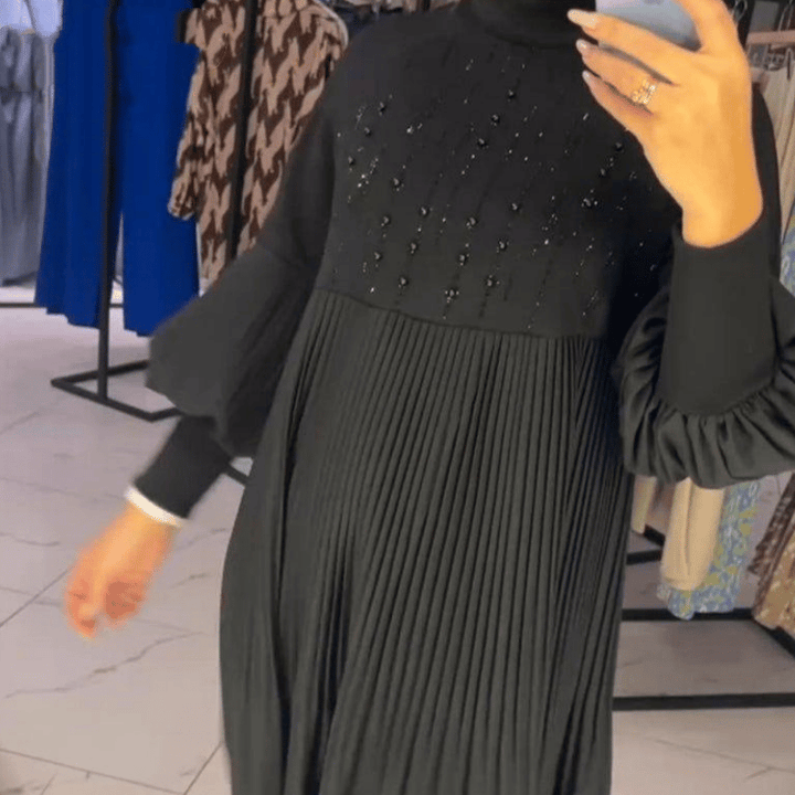 JODIEROSE - PLUS SIZE PUFF SLEEVE DRESS