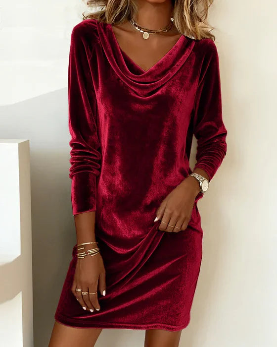 LILIANA – RELAXED VELVET DRESS