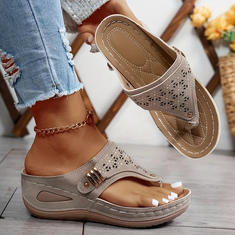 KATIARA - ELEGANT COMFORT WEDGE SANDALS
