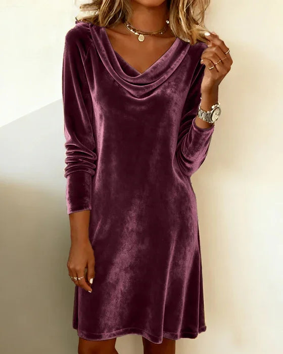 LILIANA – RELAXED VELVET DRESS