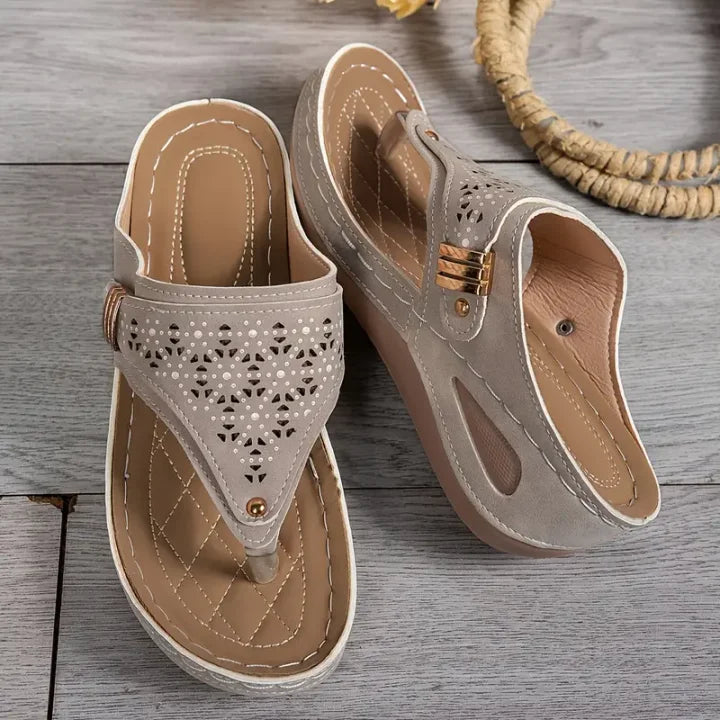 KATIARA - ELEGANT COMFORT WEDGE SANDALS