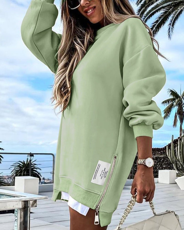 ANYA - PLAIN COLOR TRENDY CHIC PULLOVER