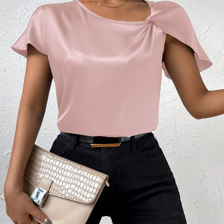 LEASA - FASHION FORWARD SHOULDER ACCENT BLOUSE