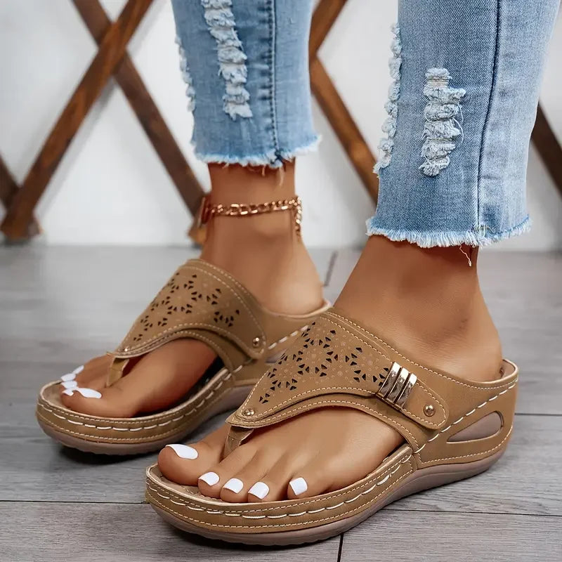 KATIARA - ELEGANT COMFORT WEDGE SANDALS
