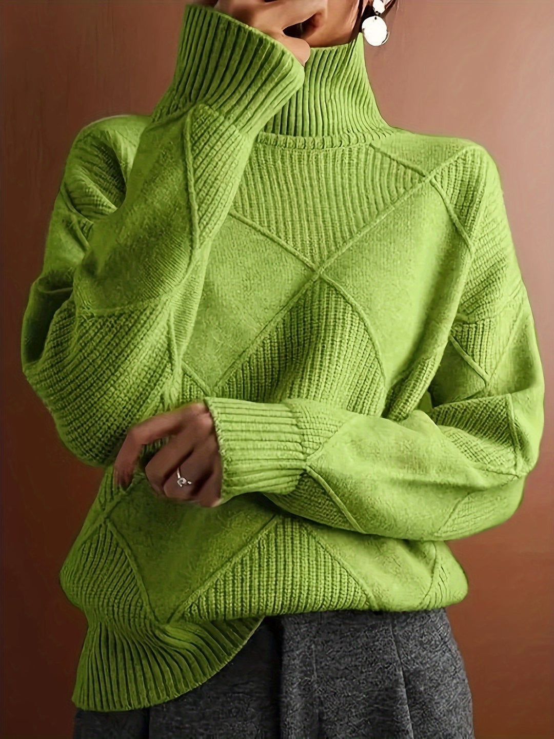 Jessie | Knitted Sweater with High Collar