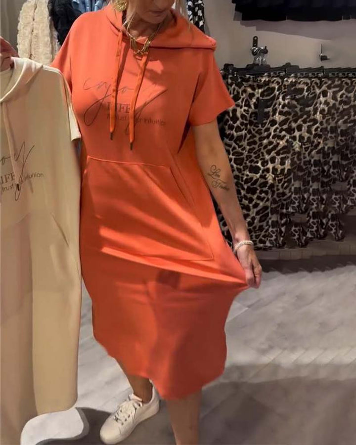 NELU - HOODED EVENING DRESS