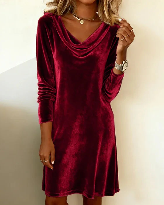 LILIANA – RELAXED VELVET DRESS