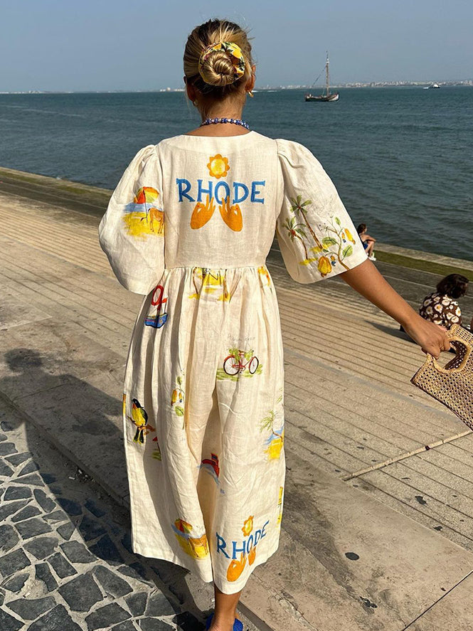 RHODE - STYLISH LINEN DRESS