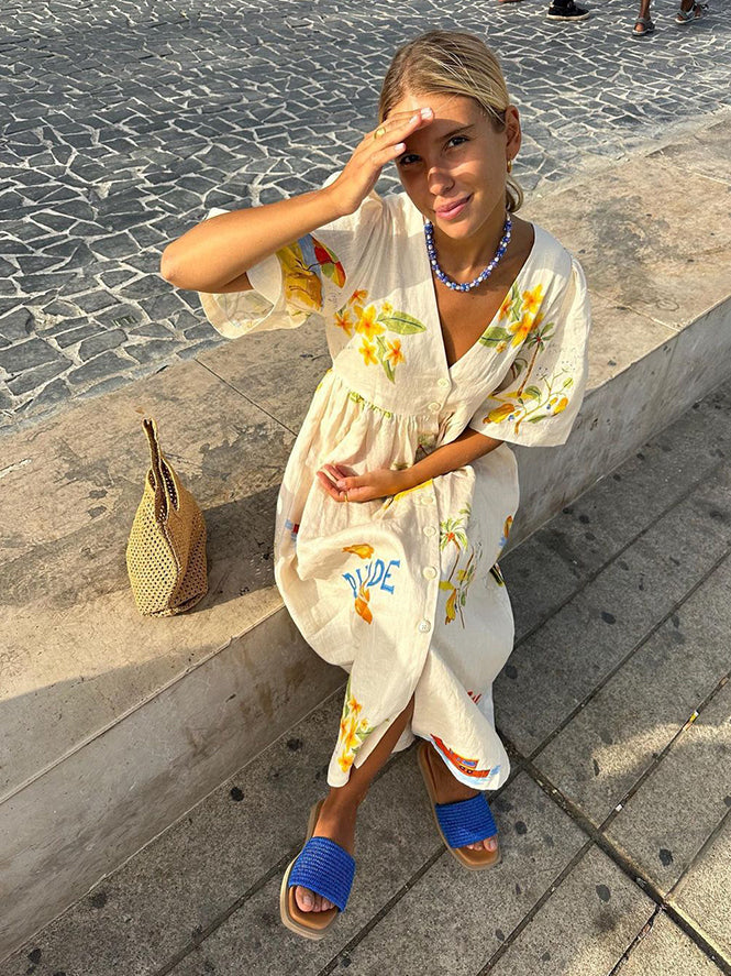 RHODE - STYLISH LINEN DRESS