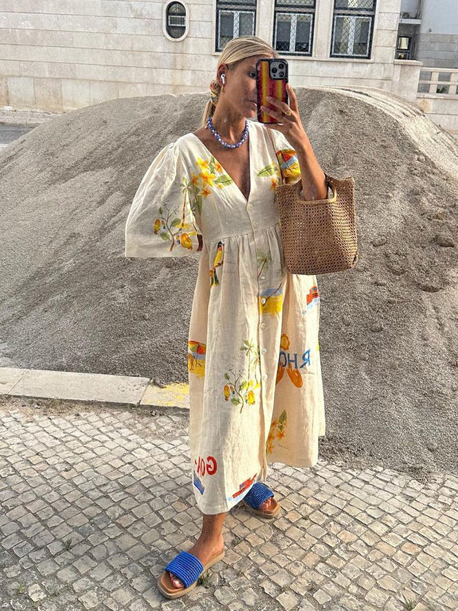 RHODE - STYLISH LINEN DRESS