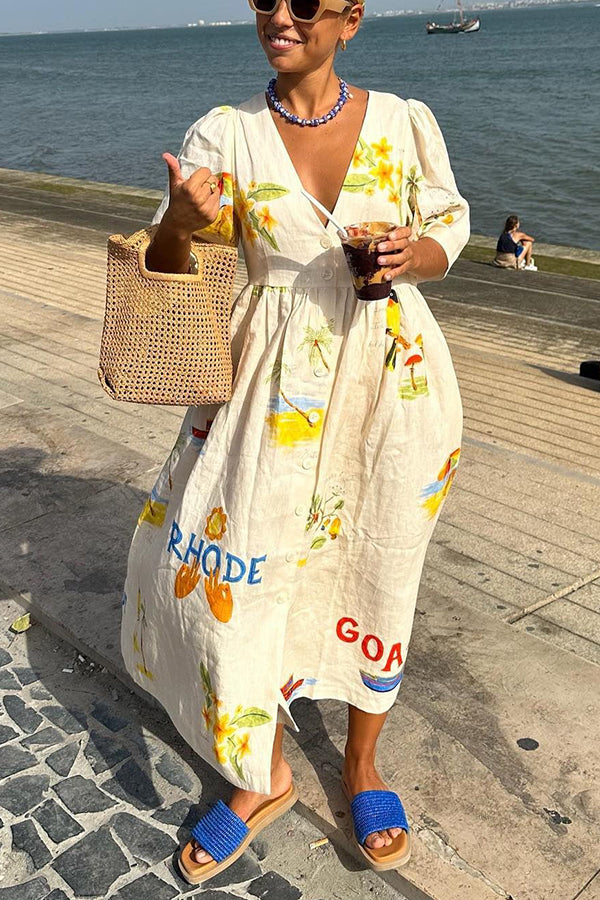 RHODE - STYLISH LINEN DRESS