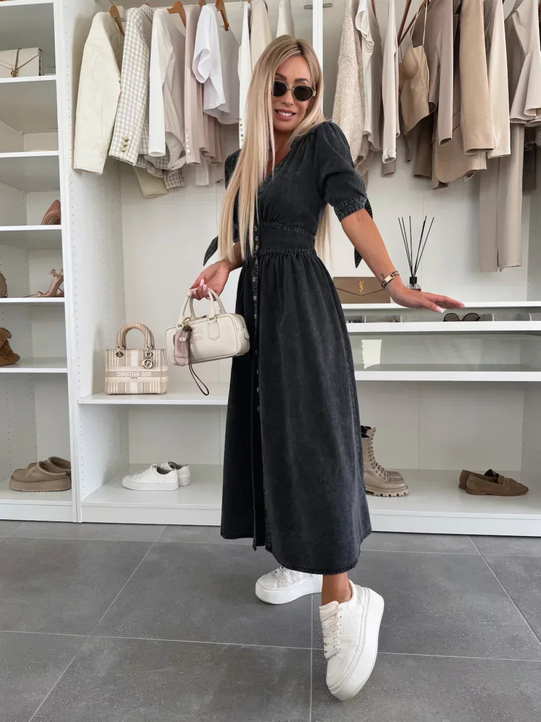 IVANIA - VIBRANT DENIM DRESS