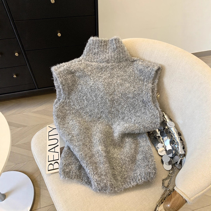 STACY - SOPHISTICATED SLEEVELESS KNIT VEST