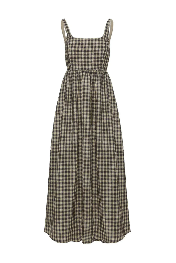 HARLEE - BOLD CHECKERED MAXI DRESS STYLE