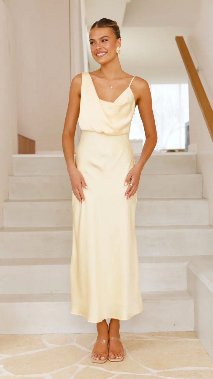 SKYLYNN - ELEGANT LONG DRESS WITH THIN STRAPS