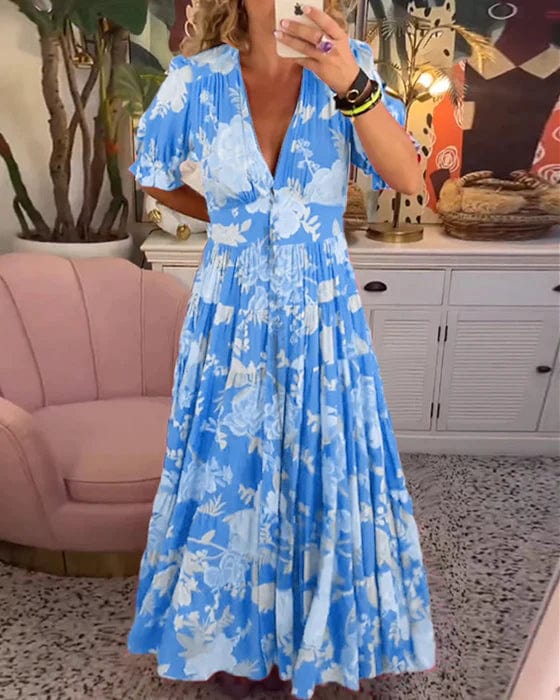 IXARAH - SUNSET ROMANCE LINEN DRESS