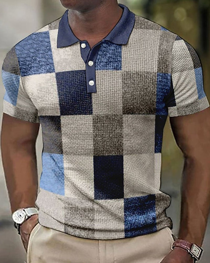 BENETTON - CHECKERED POLO SHIRT