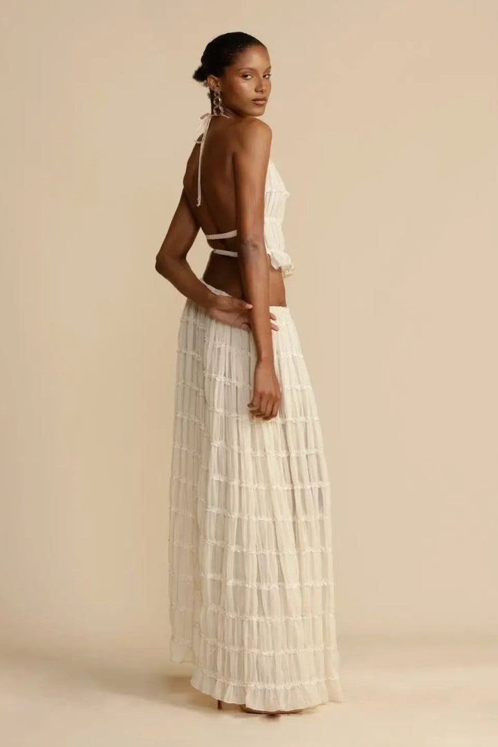 AVERY - BACKLESS PLEATED SET