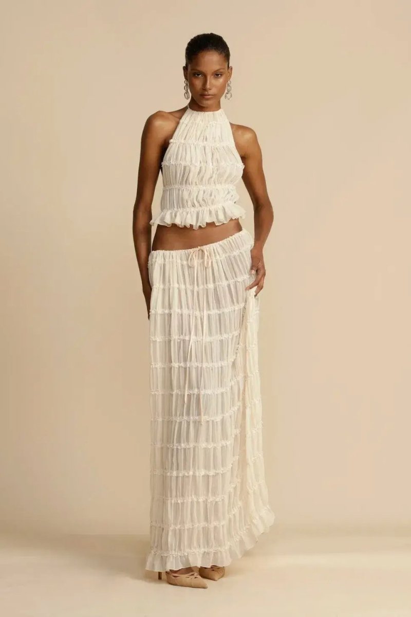 AVERY - BACKLESS PLEATED SET